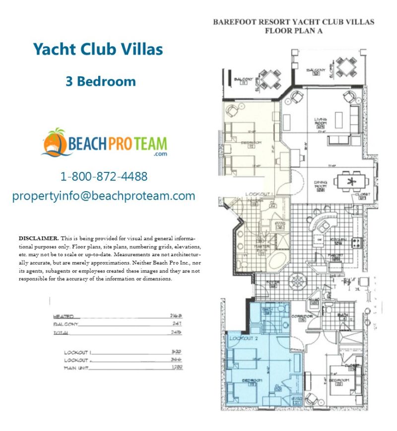 Yacht Club Floor Plan A - 3 Bedroom Waterway 